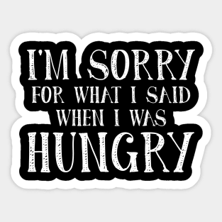 Hungry Apology Sticker